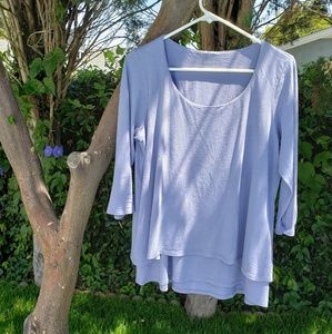 J.Jill layered top, lavender